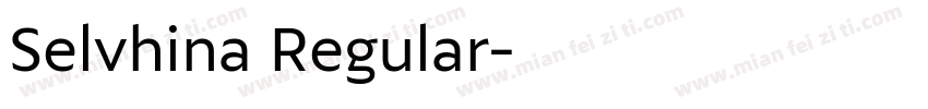 Selvhina Regular字体转换